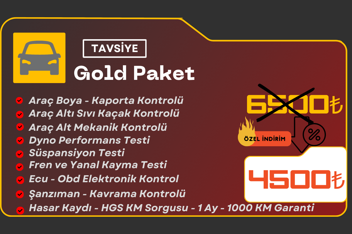 Antalya oto ekspertiz gold paket